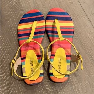 NWT Yellow Nine West Sandals